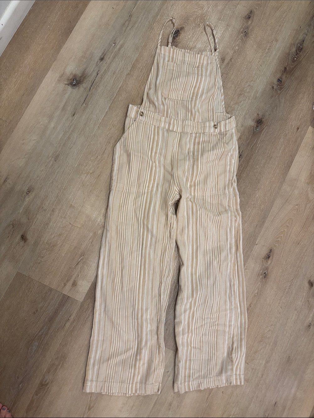 Billabong Beige & Cream Striped Women's Overalls